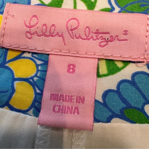 Lilly Pulitzer Women’s Floral Skort With embroidered Trim Side Zip Size 8 - Picture 4 of 12